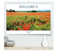 MALLORCA Mensch und Natur (hochwertiger Premium Wandkalender 2026 DIN A2 quer), Kunstdruck in Hochglanz: Mohnfelder und malerische Bergdörfer, weiße ... Wasser treffen sich auf Mallorca.