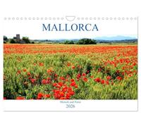 MALLORCA Mensch und Natur (Wandkalender 2026 DIN A4 quer), CALVENDO Monatskalender: Mohnfelder und malerische Bergdörfer, weiße Sandstrände und türkisblaues Wasser treffen sich auf Mallorca.