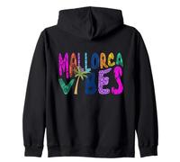 Mallorca Vibes Isole Baleari Boho Astratto Conchiglia Oceano Felpa con Cappuccio