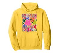 Mallorca Vibes Isole Baleari Boho Astratto Fiori Floreali Felpa con Cappuccio