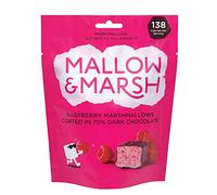 Mallow & Marsh Bolsa de malvavisco de chocolate negro y frambuesa - 100 g, paquete de 2
