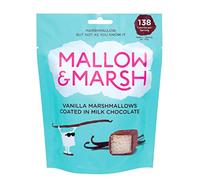 Mallow & Marsh Bolsa para compartir malvavisco con recubrimiento de vainilla en chocolate con leche, paquete múltiple 6 x 100 g