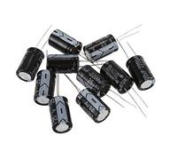 Malloy 10 Pz 25V 2200uf Radiali Condensatori Elettrolitici in Alluminio Nero 1.3 x 1.3 x 2.1cm