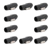 Malloy 10pcs IP65 IP65 Implooteo 3pins 3pins True Blocking Connector Plug Jack Nac3fx-W NAC3MX-W PA66 Materiale 10 Tappi Maschi