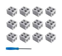 Malloy 12 Connettori LED per Strisce Luminose Saldatura, 2 Pin, 8 Mm, Connettori LED da Striscia A per Nastro Luminoso A LED Monocolore da 5-24 V