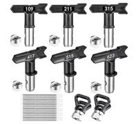 Malloy 14PCS Kit Utensili per Pistola Spruzzatore Aria 6 Punte per Spruzzatore di Aria, 6 Filtro per Spruzzatore di Aria (109,211,315,417,515,623)