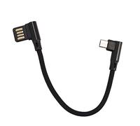 Malloy 15Cm Micro-Usb 5Pin Angolo Retto Ad Angolo Retto Sinistro 90 Gradi Usb 2.0 Doppio di Ricarica Dati un Gomito per Tablet e Telefono V8