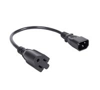 Malloy 1Ft Adattatore Di Alimentazione Pc Femmina Iec 320 C14 A Nema 5-15R 3 Nero