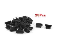 Malloy 25 Pezzi Soft Orecchio Coperchio della Base in plastica Nera collegare la Porta Micro-USB