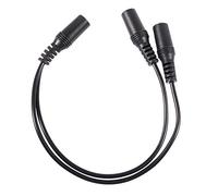 Malloy 28 centimetri 3.5mm Femmina a doppio jack femmina a Y audio stereo nero