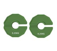 Malloy 2PCS Piastre Pesi da Palestra Tipo Micro Dumbbell Pesi Frazionari in Gomma Aggiuntivi Piastre di Peso Frazionarie con Apertura 35mm 0.25KG