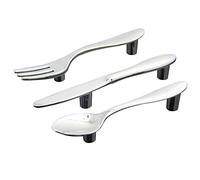 Malloy 3 Pezzi Silver Kitchen Cabinet Cassetto Maniglioni Manopole (Coltello Forchetta Cucchiaio)