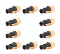 Malloy 3pins True Blocking Connector Plug Jack Materiale PA66 10pcs Giallo IP65 IP 65 Implootena NAC3FX-W NAC3MX-W 10 Tappi Femminili