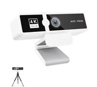 Malloy 4K Telecamera per Computer Ad Alta Definizione per Trasmissioni in Rete, Videoconferenze Ad Alta Definizione, Telecamera USB con Angolo di Visione Ampio A 120 Gradi Webcama