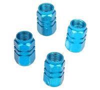 Malloy 4X Pneumatico della Ruota Rims System Air Protezioni della valvola del Pneumatico della Copertura di Camion 'Automobile della Bici di Alluminio Blu