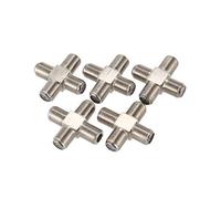 Malloy 5-Pack 4-Way F-Type Coassiale Splitter Combinatore da A 4 Female Video per VCR Antenna Via TV Satellitare,