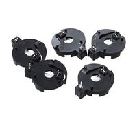 Malloy 5 pezzi CR2016 2025 2032 Presa per della batteria del blocco della batteria Socket nero