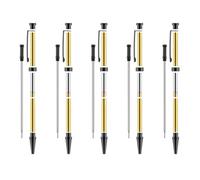 Malloy 5 Pezzi Kit Penna Sottile per Girare il Legno 7 mm Penna con Twist con Ricarica, Ideale per Regali Fai -da -Te Nero