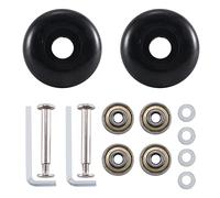 Malloy 50 X 22 Mm Set di 2 Ruote di Ricambio per Valigie, Ruote Piroettanti Girevoli in PU Kit di Riparazione Cuscinetti in Acciaio al Carbonio