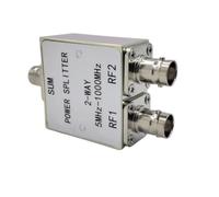 Malloy 5MHZ-1000MHz Slitt da Splitter BNC da 1 A 2 Combinatore di Divisori di Potenza SMA/BNC Connettore per Comunicazione Wireless