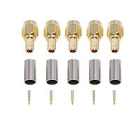 Malloy 5pz Spina SMA RFconnettore coassiale crimpare per RG58 RG142 RG400 LMR195 RG223