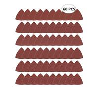Malloy 60 PZ Triangular Hook And Loop Triangle-Sandpaper, Misura 3-1/8 Pollici Levigatrice Multi Utensile Oscillante, Assortita 40 60 80 100 120 240