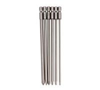 Malloy 6pcs Set Di Punte Per Cacciavite A Croce A Testa Esagonale Magnetica Lunga In Acciaio S2 Da 1/4 Pollici