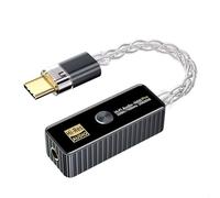Malloy Adattatore Amplificatore HiFi per Cuffie da 3,5 Mm, Amplificatore Professionale Portatile, Colore Grigio Scuro