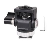 Malloy Adattatore per Montaggio Hot-Shoe Girevole A 360° Supporto per Montaggio A Vite da 1/4 di Pollice Mini Testa A Sfera per Treppiede per Fotocamera Videocamera di Montaggio