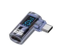 Malloy Adattatore USB C da 90 Gradi, Adattatore Tipo C A Forma di U Ad Angolo Retto, Trasferimento Dati A 40 Gbps, Convertitore USB 4.0 8K 60 Hz da 140 W, A