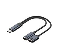 Malloy Adattatore USB-C OTG per Smartphone, Laptop e Tablet, 2 in 1, Plug And Play, Conversione, Grigio
