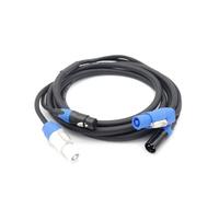 Malloy Alta Qualità per il LED di Illuminazione Stadio Schermo Compatibile A 3 Pin PowerCon XLR Combo- DMX512 di Alimentazione con (1 M/5m) 5m