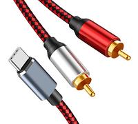 Malloy Audio da USB C un 2 Audio da Tipo C un 2 per Tablet Amplificatore per Altoparlanti TV, 1 M