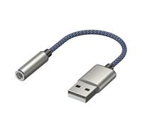 Malloy Audio USB A 3,5 mm Audio Stereo Esterno USB A A 3,5 mm Femmina Adattatore Audio per Cuffie e Microfono e Blu