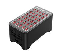 Malloy Caricatore USB 30 Porte HUB 150W Stazione di Ricarica Rapida da Tavolo Universale da Parete per Adattatore di Alimentazione per Telefono Cellulare Durevole Spina UE Facile da Usare