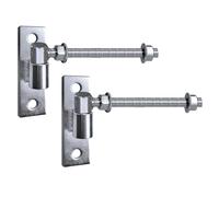 Malloy Cerniera per Cancello per Recinzione In Legno Resistente, per Cancello con Bullone A J per Recinzione In Legno, Saldata Acciaio per Cancello Agricolo, Confezione da 2 da 6 Pollici