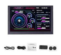 Malloy Chassis Sottoschermo USB-C da 5 Pollici Sottoschermo del Computer IPS Scheda Grafica Monitoraggio della Temperatura Telaio Nero
