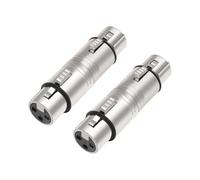 Malloy Confezione da 2 XLR Femmina A Femmina, Connettore XLR Femmina A 3 Pin A XLR Femmina A 3 Pin per Microfono, Stereo, Mixer