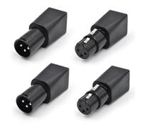 Malloy Connettore A RJ45 da 4 Pezzi Adattatore RJ45 Ethernet A XLR A 3 Pin Adattatore XLR Femmina e A 3 Pin per Audio Video
