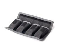 Malloy Contenitore Porta Batterie per Batterie AA AAA, Borsa Porta Batterie con 4 Tasche per Batterie AA/AAA e Batterie per Fotocamere DSLR