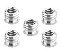 Malloy Convertitore Boccola Riduttore Adattatore da 5 Pollici 1/4 A 3/8 Pollice Convert Convertitore da Bussola Riduttore Standard per Videocamera DSLR Treppiede Video Monopiede