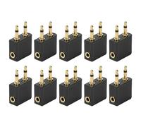 Malloy Convertitore per Cuffie Audio con Jack Adattatore da 10 Pezzi da 3,5 mm per Kit di Auricolari da Viaggio per Aereo di Aerea
