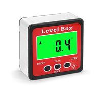Malloy Digital Level Box Goniometro Angle Finder con Retroilluminazione A Base Magnetica