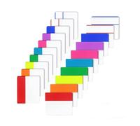 Malloy Elenchi da 1200 Pezzi Etichette Indice Adesive da 2 Pollici, Segnapagina Colorati, Etichette Divisorie Riposizionabili (60 Set 10 Colori)