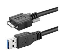 Malloy Estensione Fotocamera 1,5M USB 3.0 A-Male A Micro-B Male con di Bloccaggio per Una Fissazione Sicura