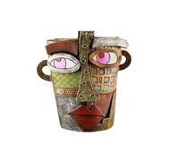 Malloy Fioriera Astratta con Testa, Fioriera con Faccia di Graffiti con Drenaggio, Vasi per Piante da Interno di Piccole Dimensioni