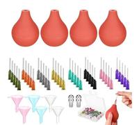 Malloy Forniture per Utensili in Ceramica, Applicatore A Punta di Precisione per Ago con Imbuto di Riempimento, Parti del Set di Strumenti per Bottiglie da Spremere per Smalto All'Argilla da 3 Oz