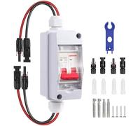 Malloy Interruttore di Disconnessione del Pannello Solare DC 500V Interruttore Automatico Solare Scatola Interruttore Automatico In Miniatura Impermeabile IP65 da 32 Ampere Solare