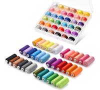 Malloy Kit di 72 Pezzi di Filo per Cucire, 36 Colori di Filo per Macchina da Cucire, Kit di Filo per Cucire con Rocchetti Preavvolti, 400 Iarde per Bobina