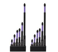 Malloy Kit di Punte per Cacciavite Magnetico 12 Pezzi di Punte Magnetiche per Trapano, Agli Urti In Acciaio Legato D1 e Set di Punte Dentate Antiscivolo